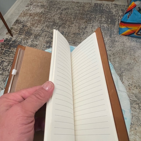 Brown Leather Journal with vintage jewelry accents - Picture 6 of 9